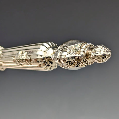 Late 19th Century British Antique Silver Plated Fish Cutlery 6 Pair Set in Wooden Box Martin & Hall